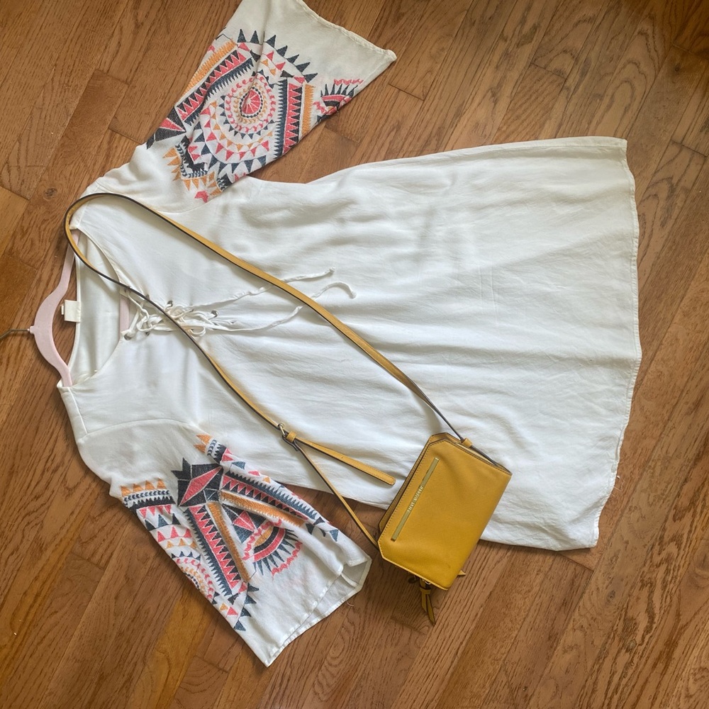 Pink owl BoHo dress size medium